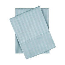 Egyptian Cotton 300 Thread Count Striped 2 Piece Pillowcase Set