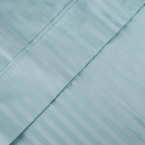 100% Egyptian Cotton 300 Thread Count Stripe Bed Pillowcase Set