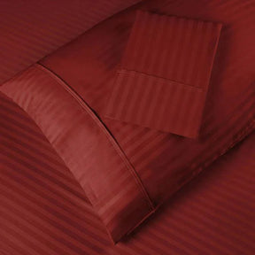 Egyptian Cotton 300 Thread Count Striped 2 Piece Pillowcase Set