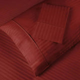 Egyptian Cotton 300 Thread Count Striped 2 Piece Pillowcase Set