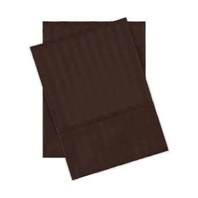 Egyptian Cotton 300 Thread Count Striped 2 Piece Pillowcase Set