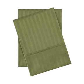 Egyptian Cotton 300 Thread Count Striped 2 Piece Pillowcase Set