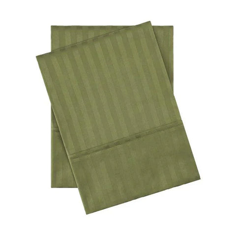 100% Egyptian Cotton 300 Thread Count Stripe Bed Pillowcase Set