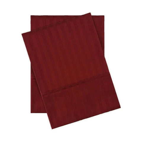 100% Egyptian Cotton 300 Thread Count Stripe Bed Pillowcase Set