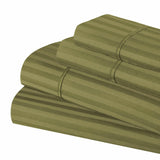 Egyptian Cotton 300 Thread Count Striped Deep Pocket Sheet Set