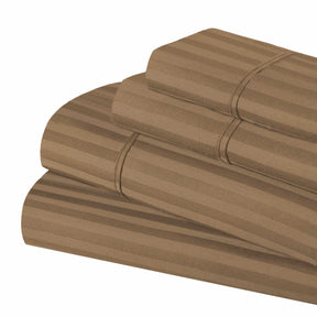 Egyptian Cotton 300 Thread Count Striped Deep Pocket Sheet Set