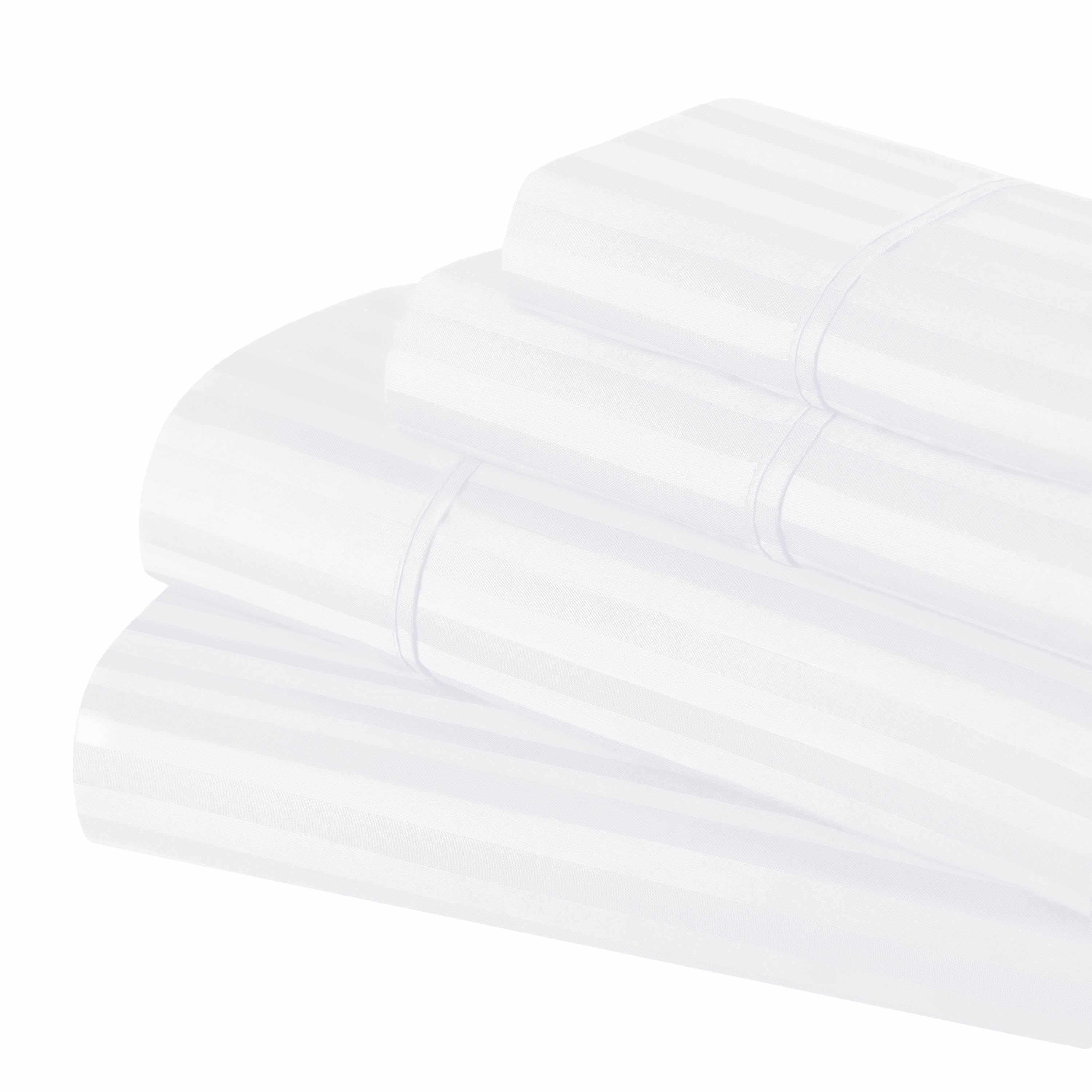Egyptian Cotton 300 Thread Count Striped Deep Pocket Sheet Set