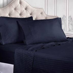 Egyptian Cotton 300 Thread Count Striped Deep Pocket Sheet Set