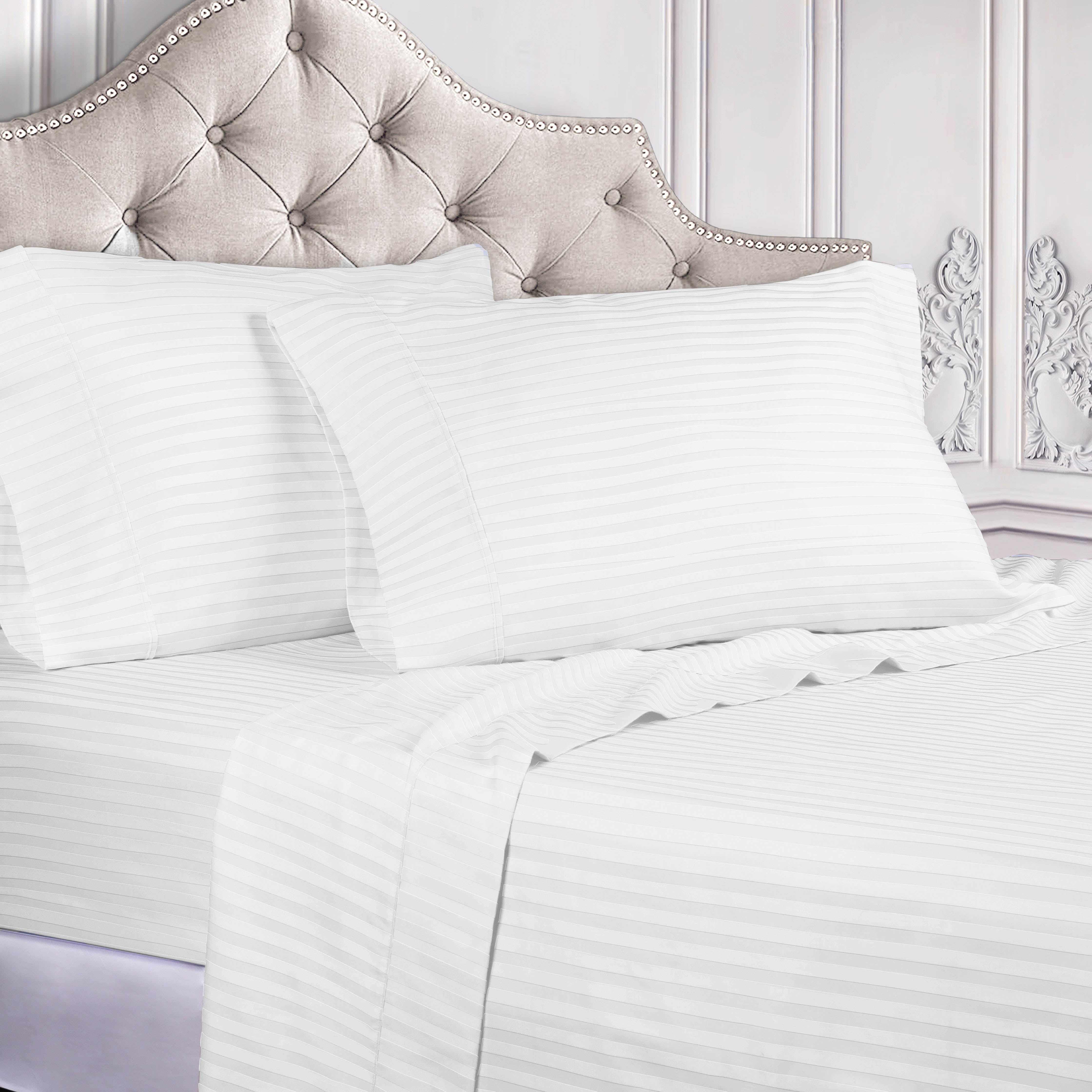Egyptian Cotton 300 Thread Count Striped Deep Pocket Sheet Set