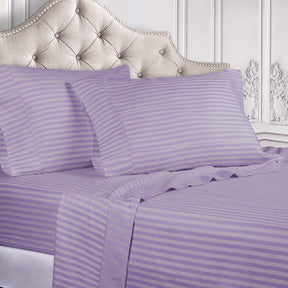 Egyptian Cotton 300 Thread Count Striped Deep Pocket Sheet Set