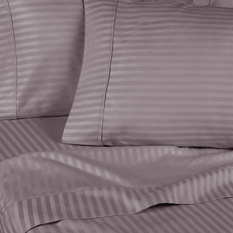 Egyptian Cotton 300 Thread Count Striped Deep Pocket Sheet Set