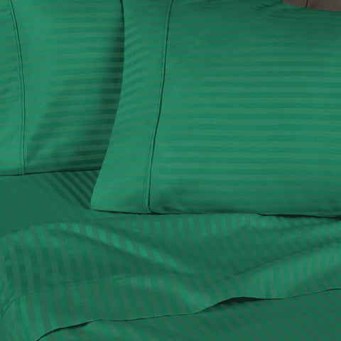 Egyptian Cotton 300 Thread Count Striped Deep Pocket Sheet Set