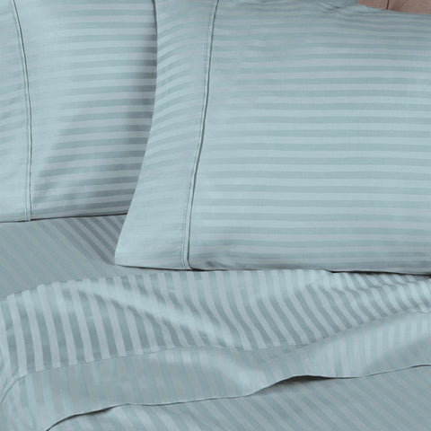 Egyptian Cotton 300 Thread Count Striped Deep Pocket Sheet Set