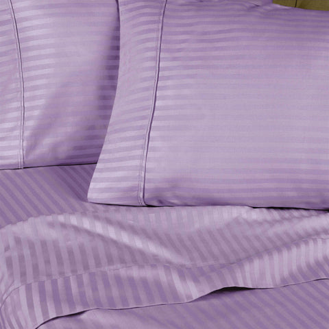 Egyptian Cotton 300 Thread Count Striped Deep Pocket Sheet Set