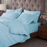 Egyptian Cotton 400 Thread Count Solid Luxury Duvet Cover Set