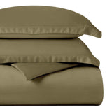 Egyptian Cotton 400 Thread Count Solid Luxury Duvet Cover Set