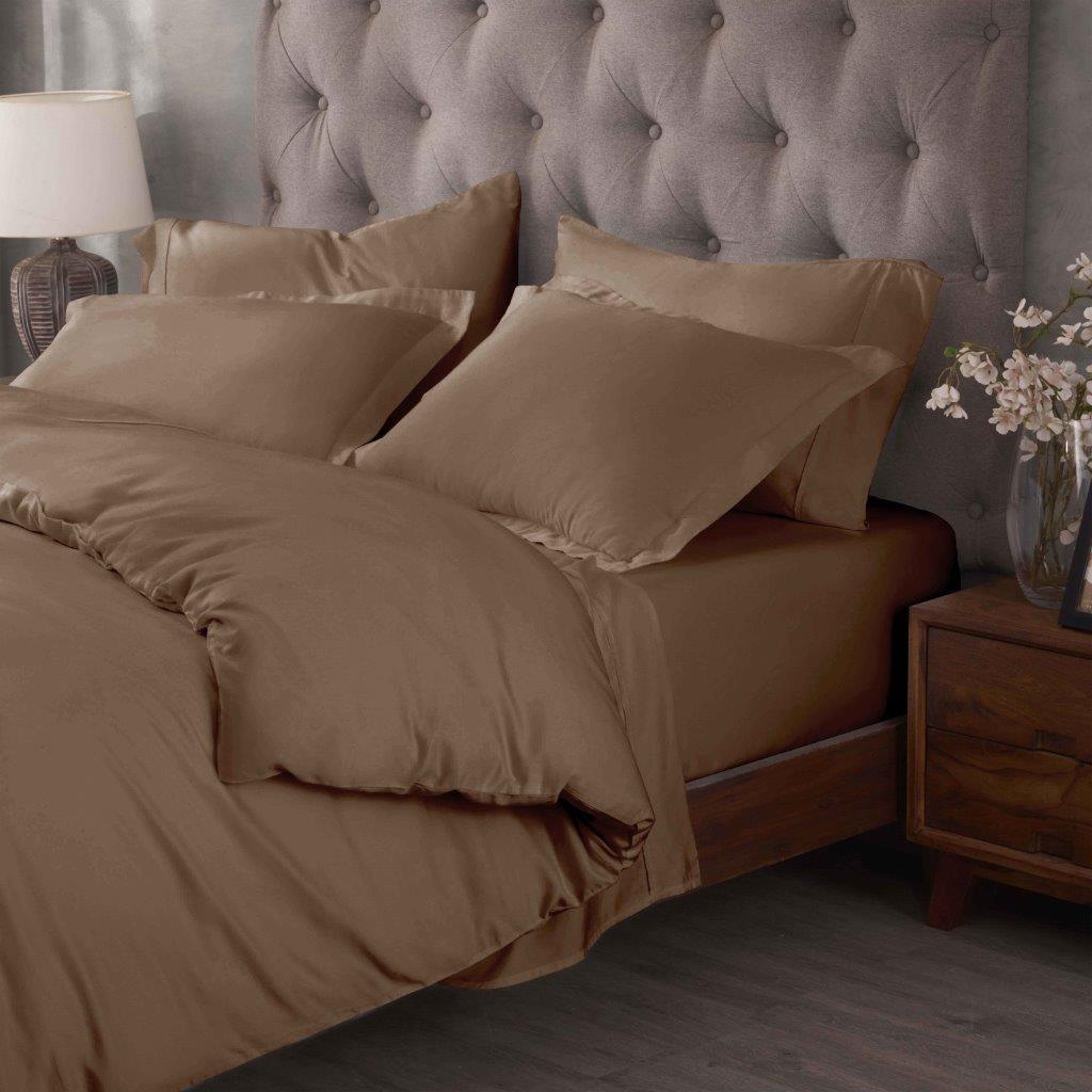 Egyptian Cotton 400 Thread Count Solid Luxury Duvet Cover Set
