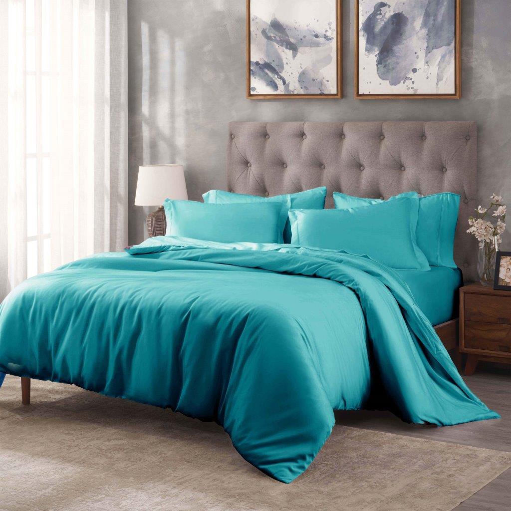 Egyptian Cotton 400 Thread Count Solid Luxury Duvet Cover Set