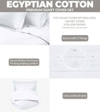 Egyptian Cotton 400 Thread Count Solid Luxury Duvet Cover Set