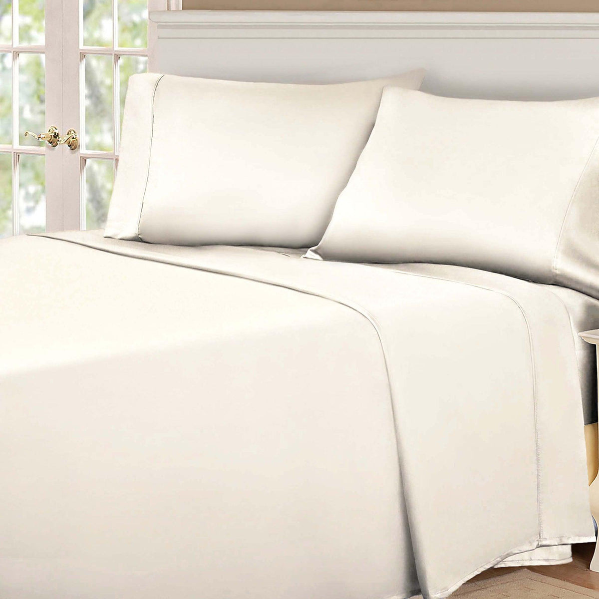 Egyptian Cotton 530 Thread Count Solid Deep Pocket Bed Sheet Set