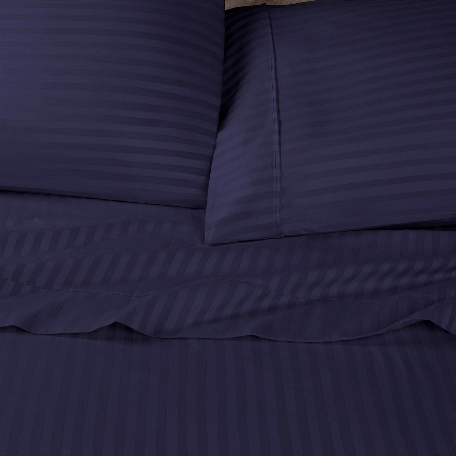 Egyptian Cotton 600 Thread Count Striped Pillowcase Set