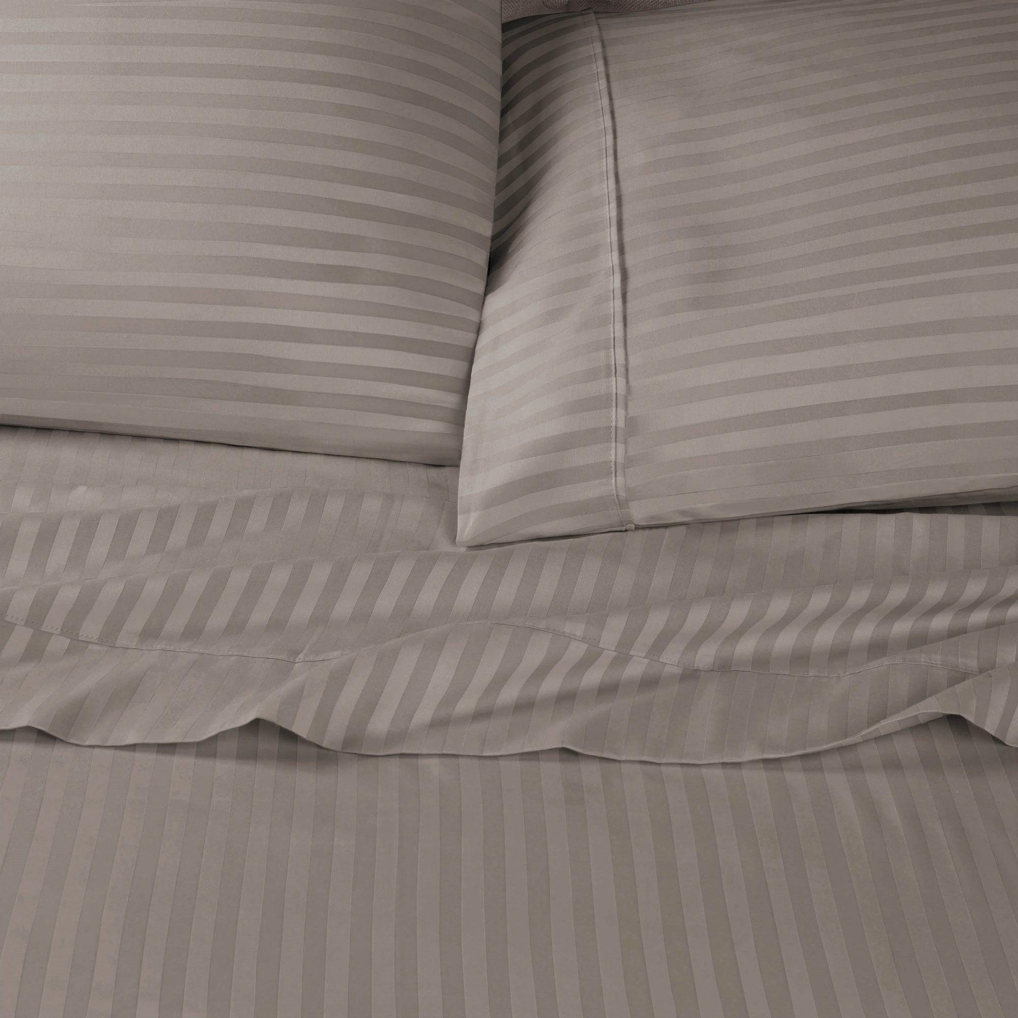 Egyptian Cotton 600 Thread Count Striped Pillowcase Set