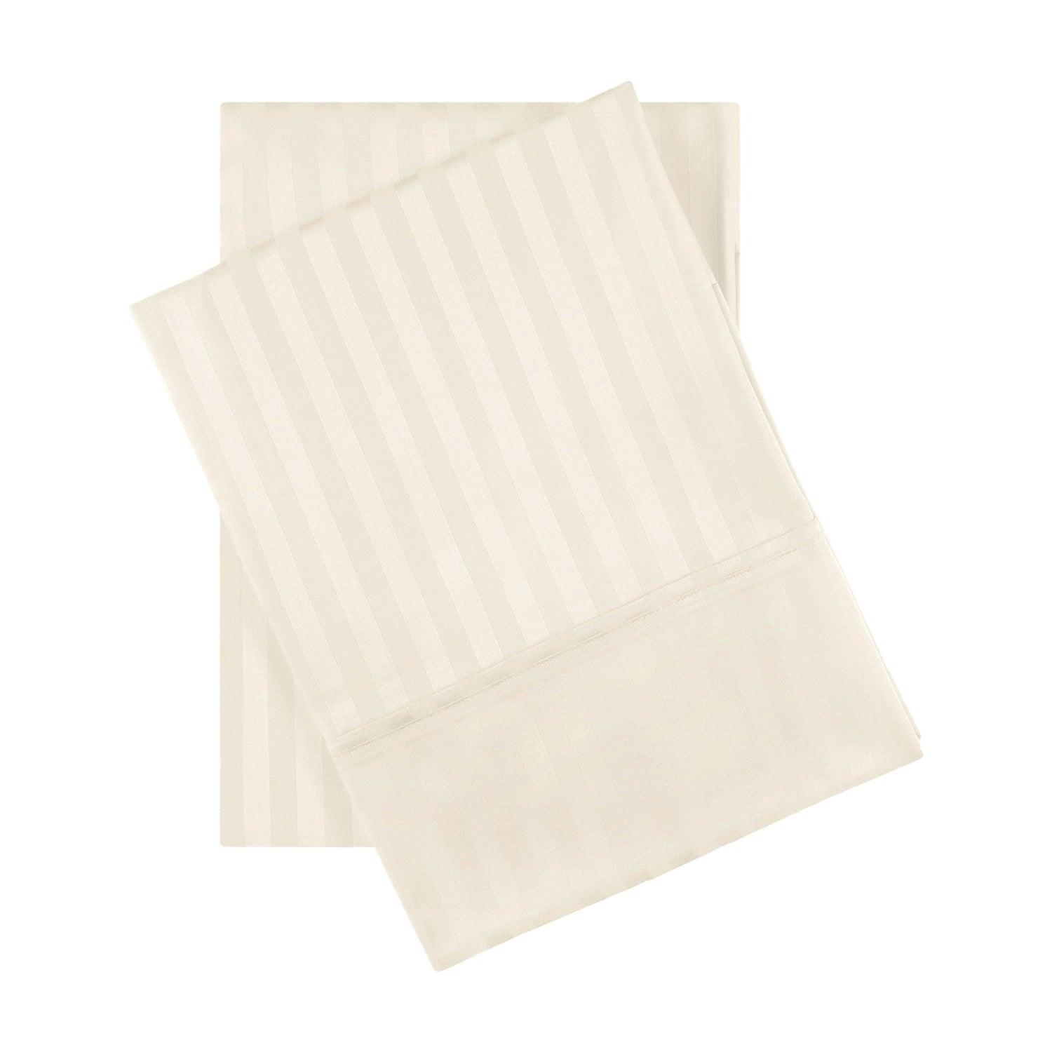 Egyptian Cotton 600 Thread Count Striped Pillowcase Set