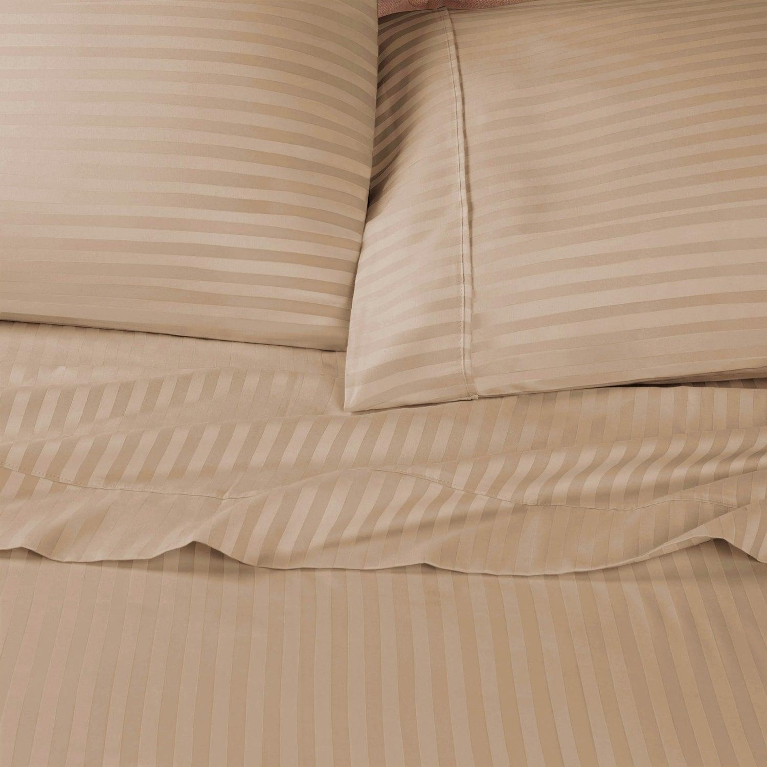 Egyptian Cotton 600 Thread Count Striped Pillowcase Set