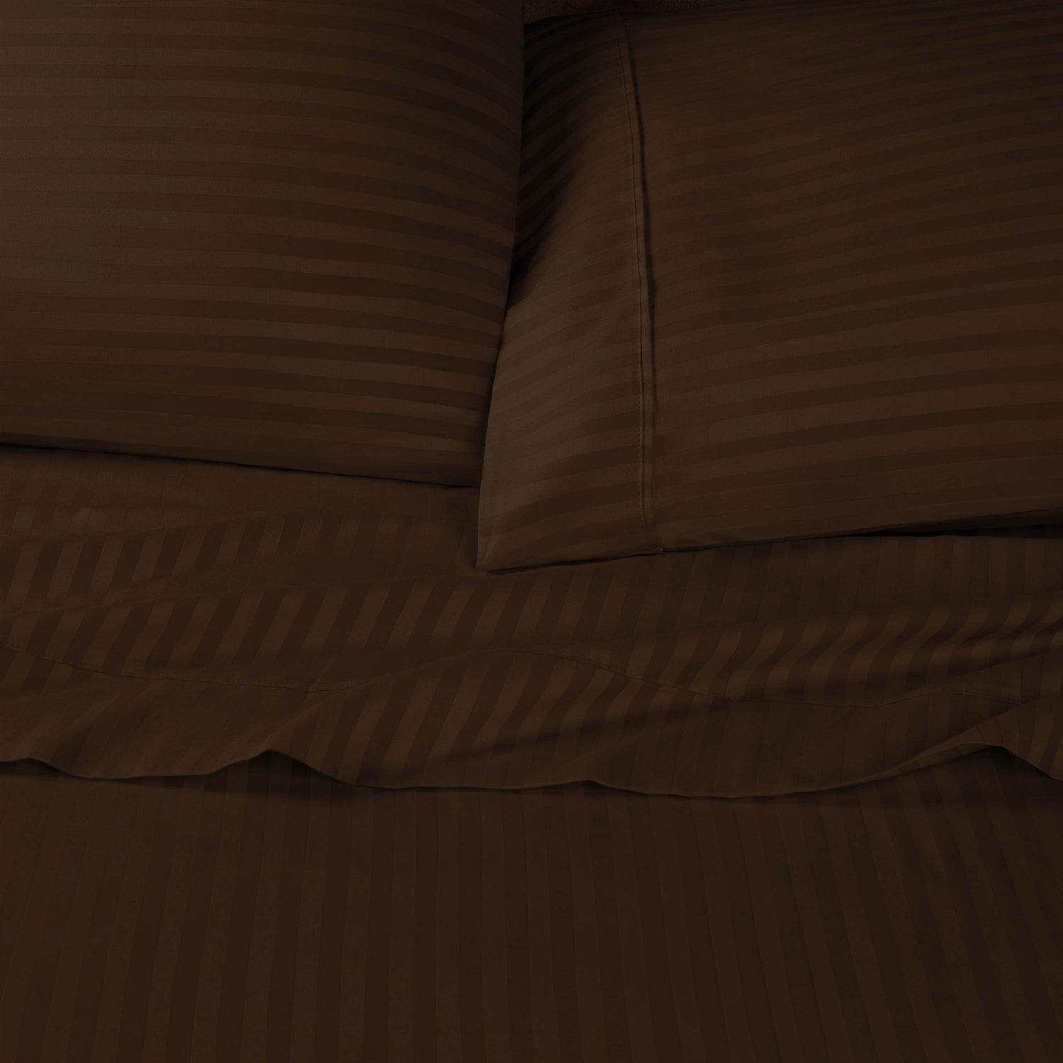 Egyptian Cotton 600 Thread Count Striped Pillowcase Set