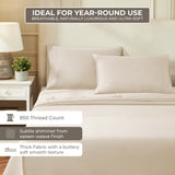 Egyptian Cotton 850 Thread Count Solid Deep Pocket Bed Sheet Set