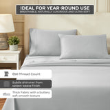 Egyptian Cotton 850 Thread Count Solid Deep Pocket Bed Sheet Set