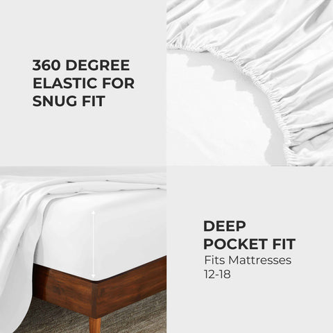 850 Thread Count Egyptian Cotton Sateen Bed Sheet Set
