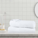 Egyptian Cotton Dobby Border Medium Weight 2 Piece Bath Sheet Set