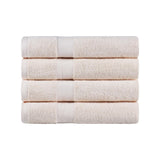 Egyptian Cotton Dobby Border Medium Weight Bath Towel Set of 4