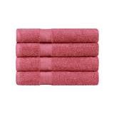 Egyptian Cotton Dobby Border Medium Weight Bath Towel Set of 4