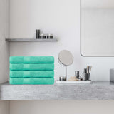 Egyptian Cotton Dobby Border Medium Weight Bath Towel Set of 4