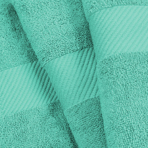 Egyptian Cotton Dobby Border Medium Weight Bath Towel Set of 4