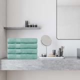 Egyptian Cotton Dobby Border Medium Weight Bath Towel Set of 4