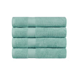 Egyptian Cotton Dobby Border Medium Weight Bath Towel Set of 4