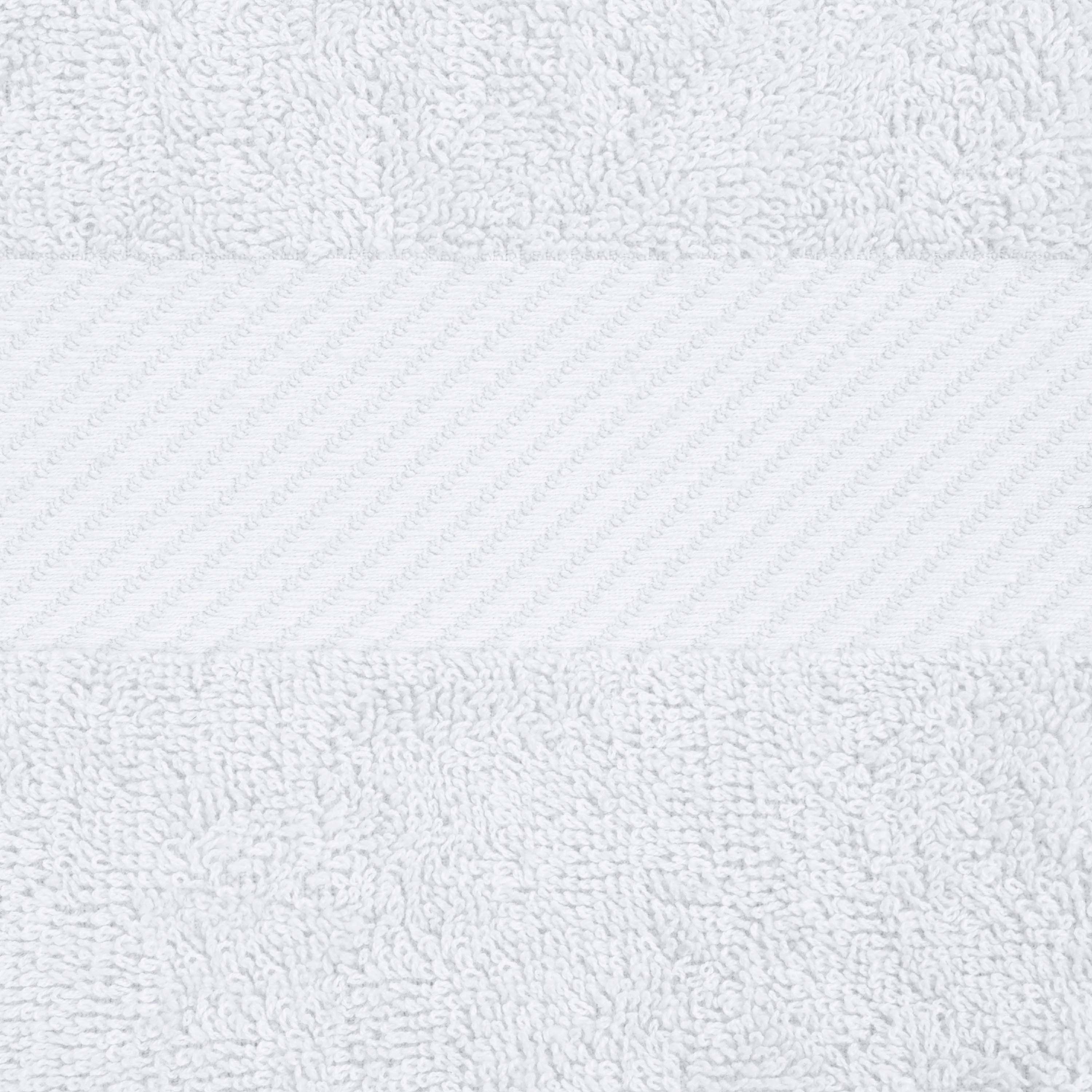 Egyptian Cotton Dobby Border Medium Weight 4 Piece Bath Towel Set