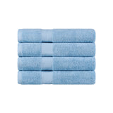 Egyptian Cotton Dobby Border Medium Weight Bath Towel Set of 4