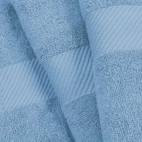 Egyptian Cotton Dobby Border Medium Weight Bath Towel Set of 4