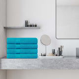 Egyptian Cotton Dobby Border Medium Weight Bath Towel Set of 4