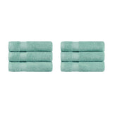 Egyptian Cotton Dobby Border Medium Weight 6 Piece Hand Towel Set