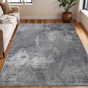 Elio Modern Geometric Indoor Area Rug or Runner Rug