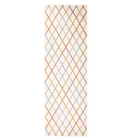 Ellis Diamond Trellis Indoor Area Rugs Or Runner Rug Bone