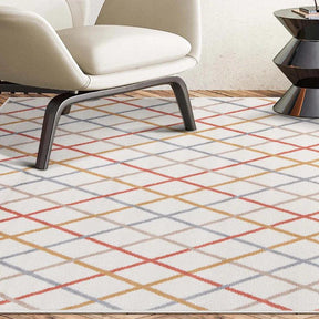 Ellis Diamond Trellis Indoor Area Rugs Or Runner Rug Bone