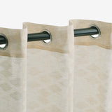 Embroidered Argyle Sheer 2-Piece Grommet Curtain Panel Set
