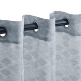 Embroidered Argyle Sheer 2-Piece Grommet Curtain Panel Set