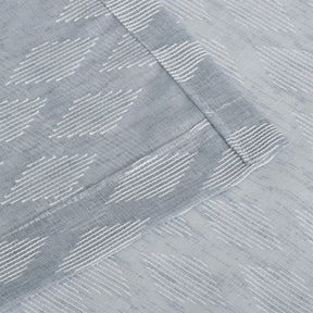 Embroidered Argyle Sheer Grommet Curtain Panel Set